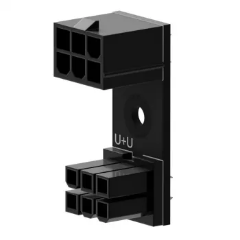 Adaptador PCIe 6‑Pin 180° U+U de Singularity (SC-A-PCIE6-UU) — adaptador en ángulo 6‑pin PCI Express