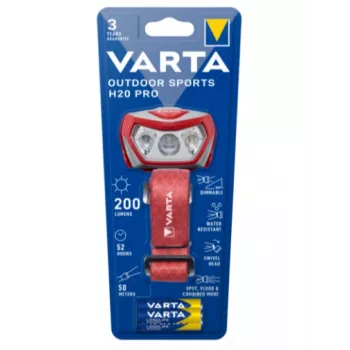 Linterna frontal Varta Outdoor Sports H20 Pro gris rojo