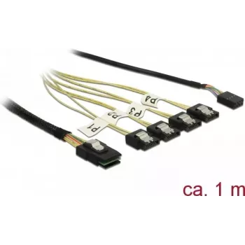 Cable SATA DeLOCK 85682 1 m Negro