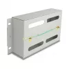 Delock 67319 Regleta de interruptores automáticos de 10" con cubierta y carril DIN, 3U, metal, gris