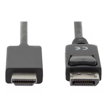 Cable adaptador DisplayPort 1.2 con bloqueo 4K 60Hz UHD Type DP/HDMI A M/M negro 2 m