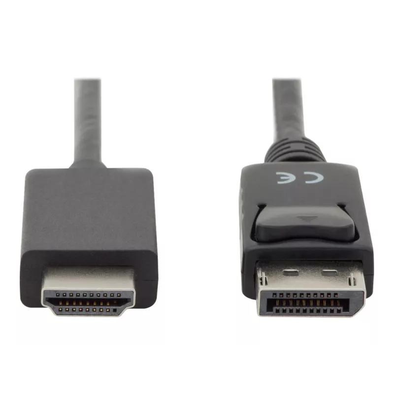 Cable adaptador DisplayPort 1.2 con bloqueo 4K 60Hz UHD Type DP/HDMI A M/M negro 2 m