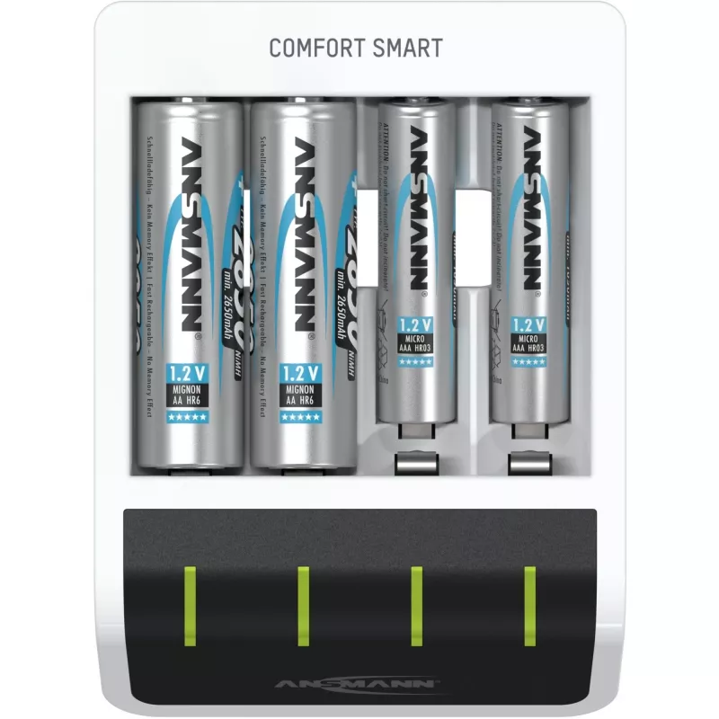 Cargador de baterías Ansmann Comfort Smart doméstico batería USB