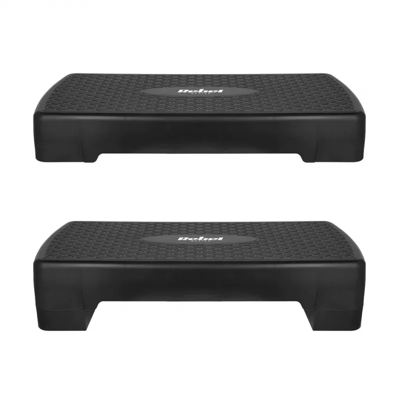 Step fitness Rebel Active 2 niveles, polipropileno, superficie antideslizante, 680×280 mm, altura regulable