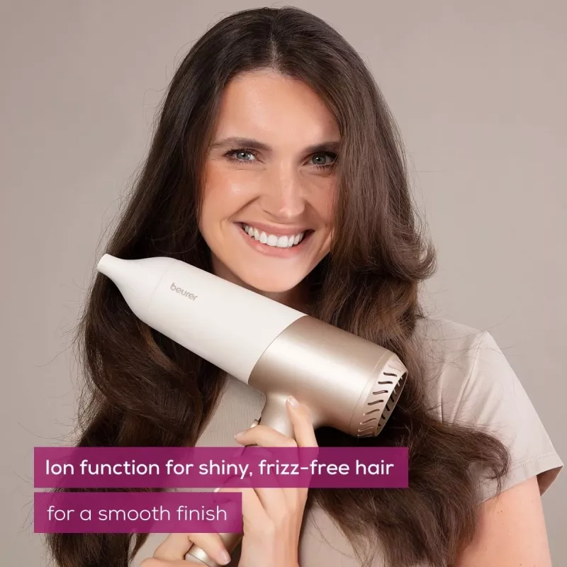 Beurer HC 70 ICONIC Pro secador de pelo, 2100 W, iónico, 3 temperaturas / 2 velocidades, dorado