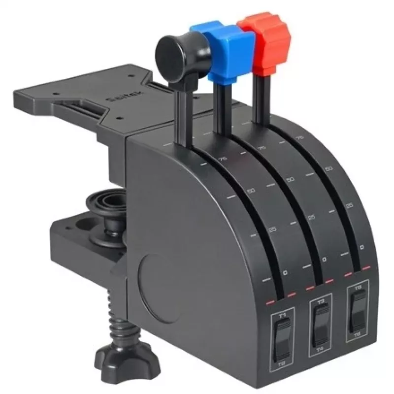 Logitech Saitek Pro Flight Throttle Quadrant - Regulador de gases - con cable - para PC (945-000015)