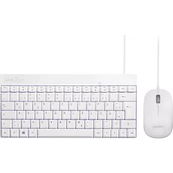 Perixx PERIDUO-212 Teclado y ratón con USB Alemán Blanco (PERIDUO-212 DE W)