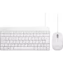 Perixx PERIDUO-212 Teclado y ratón con USB Alemán Blanco (PERIDUO-212 DE W)