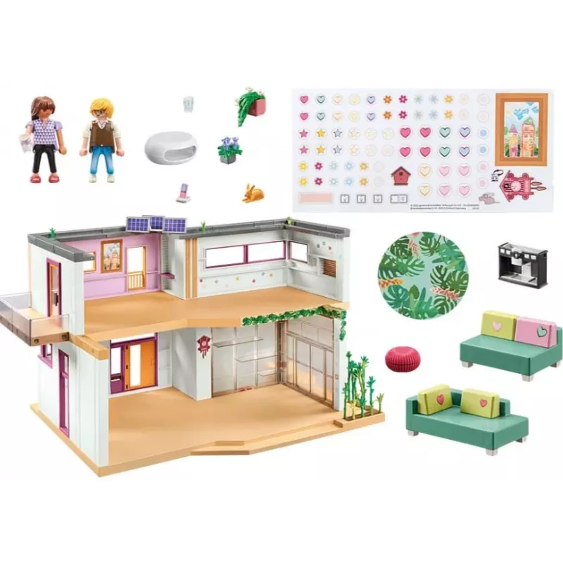 Set de figuras My Life 71607 Casa con jardín de invierno