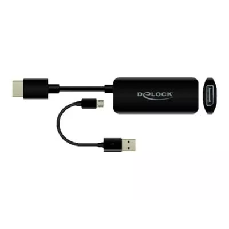 Adaptador HDMI-A macho a DisplayPort hembra 4K 60 Hz DeLOCK 63206
