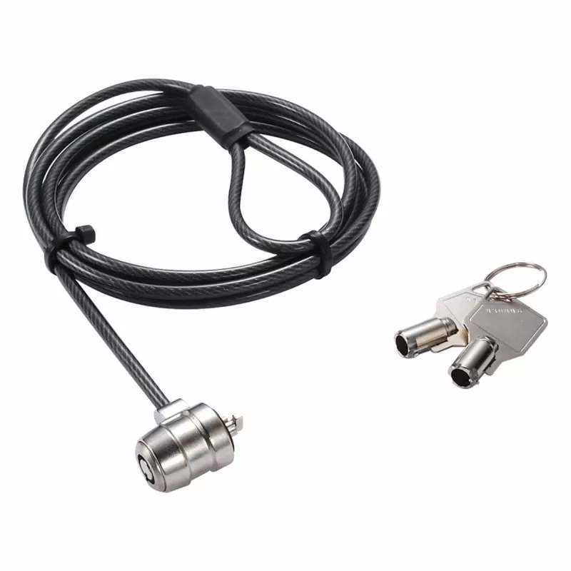Dicota Cable de seguridad T-Lock Base, con llave, ranura 3x7mm
