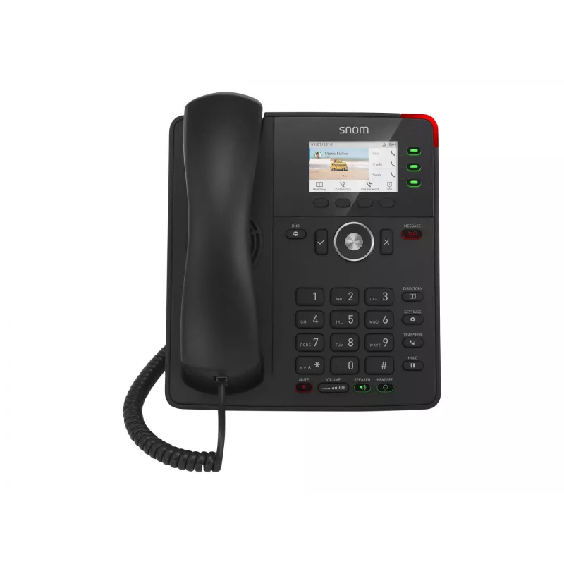 Teléfono de sobremesa Snom D717 Teléfono IP Negro 3 líneas TFT