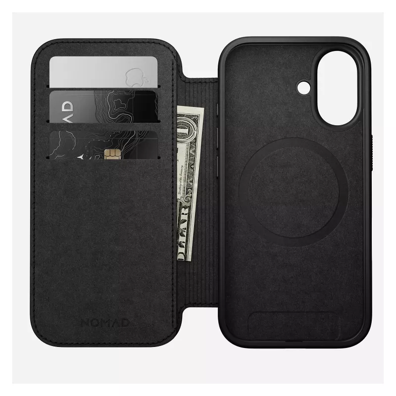 Funda tipo folio para móvil Nomad Modern Leather Folio para Apple, compatible con pantallas de hasta 16 cm (6,3