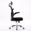 Silla de oficina top e shop DORY CZERŃ — asiento acolchado, respaldo de malla, 650×620 mm, altura hasta 122 cm