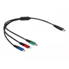 Cable de carga USB 3 en 1 DeLOCK USB Type-C Lightning Micro USB 30 cm
