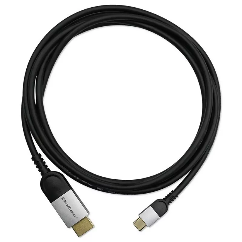 Cable USB-C a HDMI QOLTEC 50438 — 2 m, 4K 60 Hz
