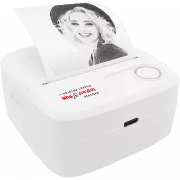 Impresora de bolsillo EASYPIX InstantFUN P1 — impresora fotográfica Bluetooth compacta, impresión instantánea portátil