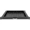 Qoltec 54509 bandeja deslizante de acero para rack, 600x600, negro