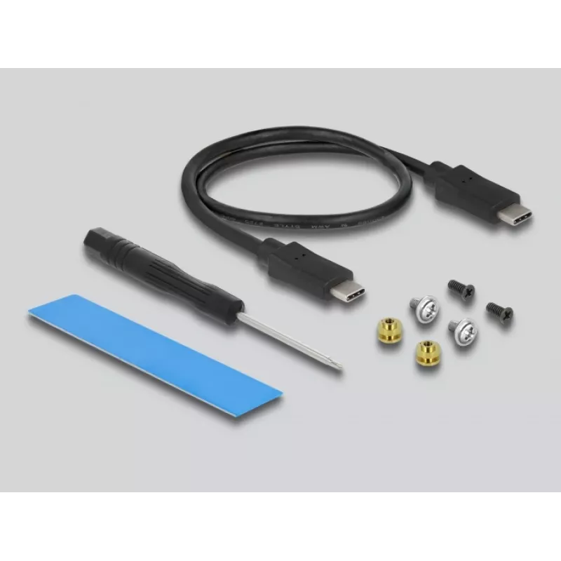 Carcasa para SSD DeLOCK carcasa combo externa USB Type-C para SSD M.2 NVMe PCIe o SATA