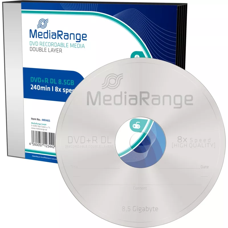 DVD+R DL MediaRange MR465 8,5 GB 5 uds.