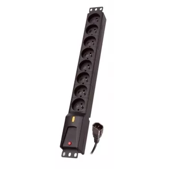 Regleta de enchufes IEC Lestar, 8 tomas, rack 19, 3m Lzrm 810 Bw G-a K. Cz 3,0m Iec32