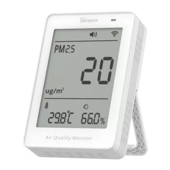 Medidor de calidad del aire WiFi LCD Sonoff AirGuard PM2.5 SAWF-07P