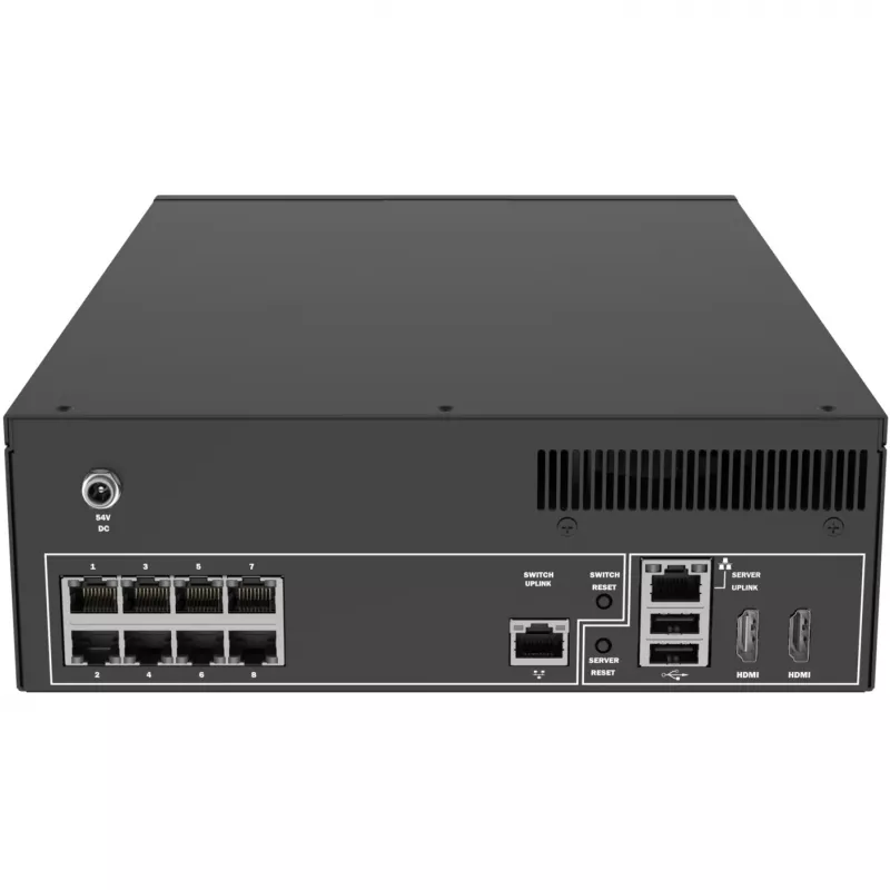 Grabador de vídeo en red - 8 canales IP - 4 TB HDD - Switch PoE - HDMI - USB 3.2