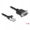 DeLOCK 64351 cable CAN Bus conector RJ45 a conector D-Sub de 9 pines, Cat.5e STP, 1 m, negro