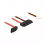 Cable SATA DeLOCK 0,3 m SATAIII 7p + Floppy 4p/SATAIII 22p