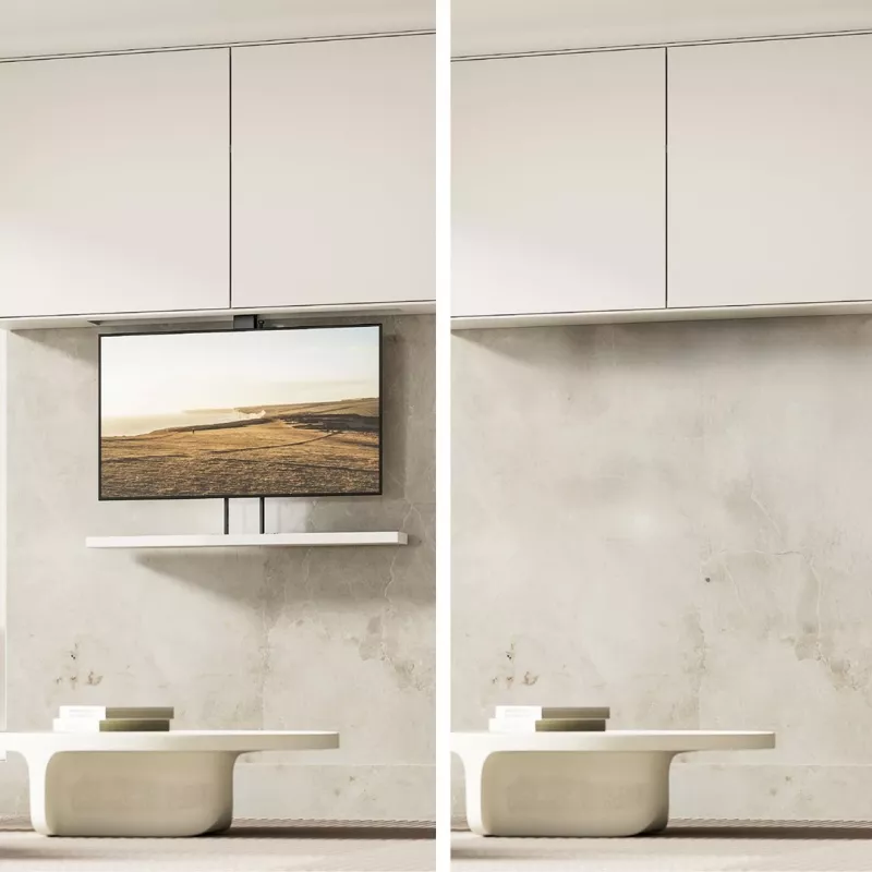 Soporte eléctrico de techo/suelo Maclean, extensible, 43''-88'', VESA 600x400, máx. 60 kg, 100-240 V AC, 50/60 Hz