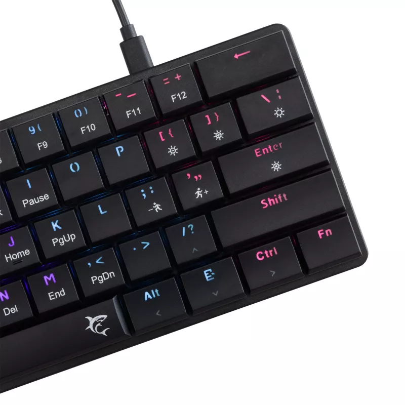 Teclado mecánico White Shark Nagamaki GK-006131 negro distribución US switches marrones