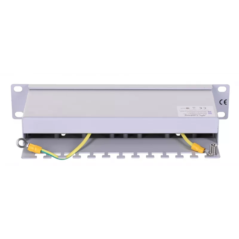 Patch panel LANBERG PPF6-9012-S, 12 puertos, metal, gris, 1HE, 215×130×44.5 mm