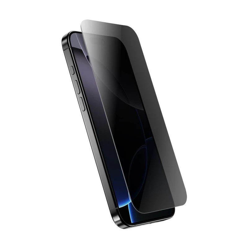Cristal templado con privacidad Crong para iPhone 16 Pro — antirreflejos, resistente a arañazos