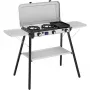 Camping Kitchen 2 Multi Cook Plus, cocina de gas gris, 2 zonas de cocción 2x 1,8 kW + plancha 0,9 kW, modelo 2025