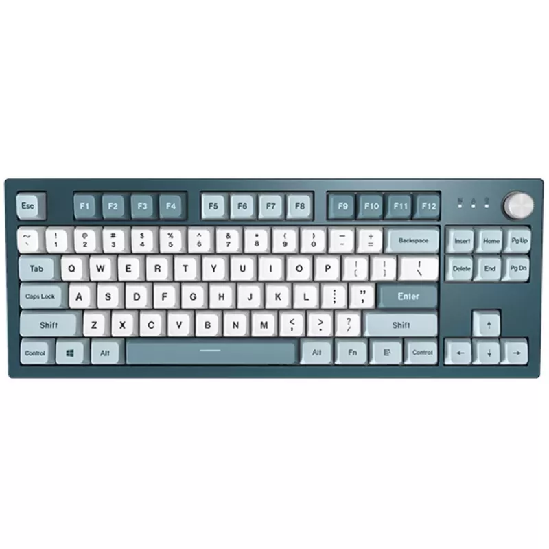 Teclado gaming Montech MKey TKL USB gris oscuro, azul claro, blanco