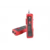Comprobador de cables de red LANBERG NT-0501 — soporte RJ-11/RJ-12/RJ-45, longitud máx. 250 m, batería integrada, indicadores LED, negro