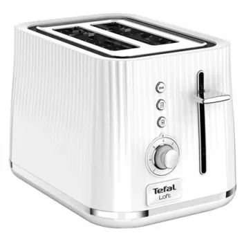 Tefal Loft TT7611 7 2 rebanadas Cromo, Blanco