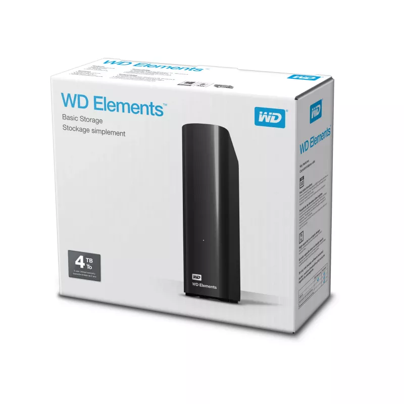Western Digital WD Elements Desktop disco duro externo 4 TB Micro-USB B 3.2 Gen 1 (3.1 Gen 1) negro