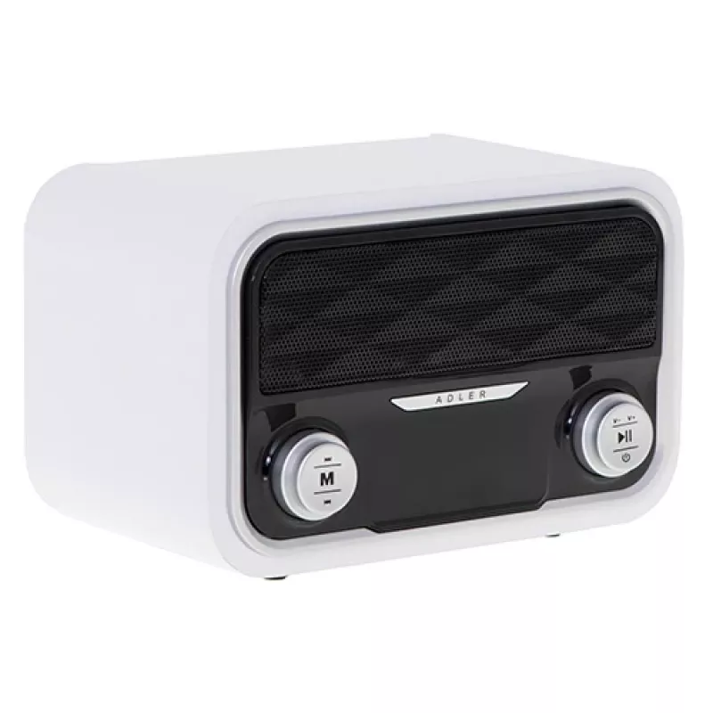Radio portátil Adler AD 1185 – FM, Bluetooth 4.0, MP3, tarjeta SD, AUX, batería 1800 mAh, pantalla LCD, carga Micro-USB