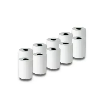 QOLTEC etiquetas para impresora de etiquetas de papel, 5,7 cm de ancho, blanco, 55 g/m², pack de 10 (modelo 51896)