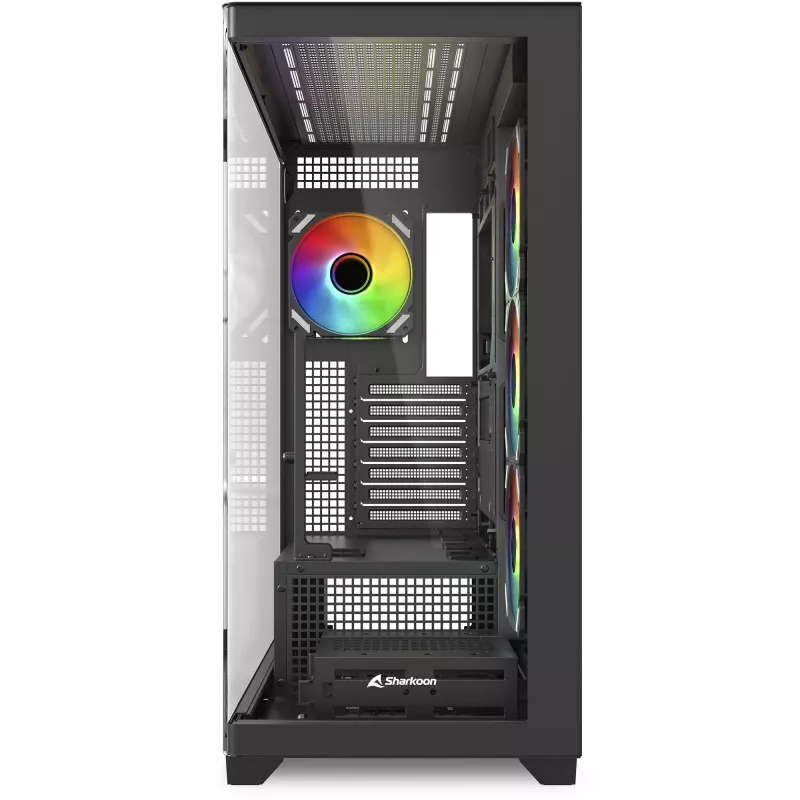 ELITE SHARK CA500, caja torre negra, 2x cristal templado