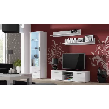 Soporte de TV Cama SOHO 140 blanco/blanco brillante