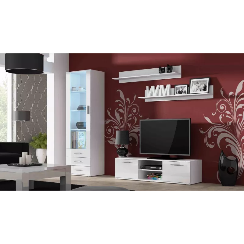 Soporte de TV Cama SOHO 140 blanco/blanco brillante