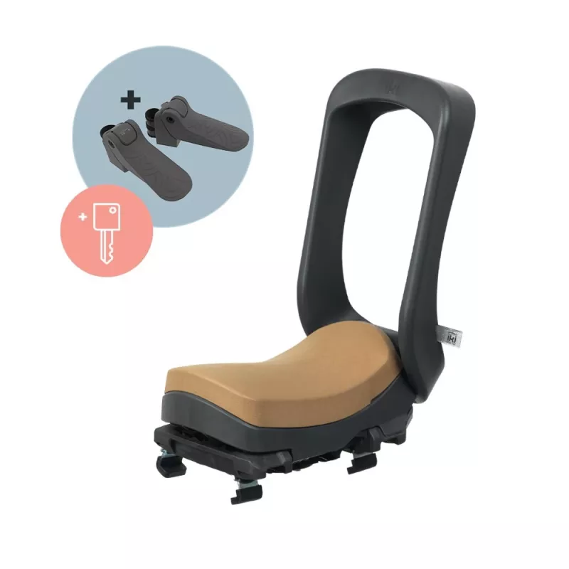Conjunto de asiento infantil Urban Iki URBAN IKI Junior Boot-Sitz NEGRO/MARRÓN con cierre de llave