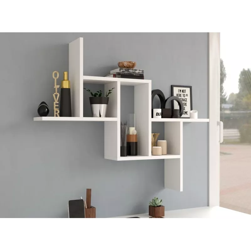 Estantería de pared FIESTA 85x15x73,5 cm, blanco