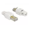 Conector de cable DeLOCK 86415 RJ-45 blanco