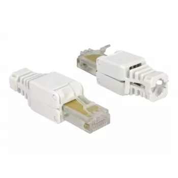 Conector de cable DeLOCK 86415 RJ-45 blanco
