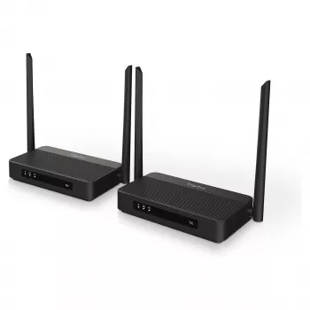 Set extensor HDMI KVM inalámbrico DIGITUS DS-55360 — transmisor y receptor, inalámbrico, 100 m, 4K/60 Hz, HDMI, USB-A/USB-C