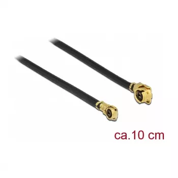 Delock 89647 cable de antena, MHF a MHF 4, 10 cm, negro