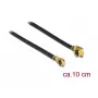 Delock 89647 cable de antena, MHF a MHF 4, 10 cm, negro